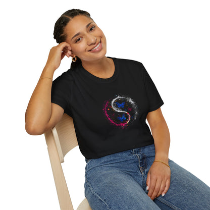 Balance in Motion: Firefly Yin Yang Symbol Tee