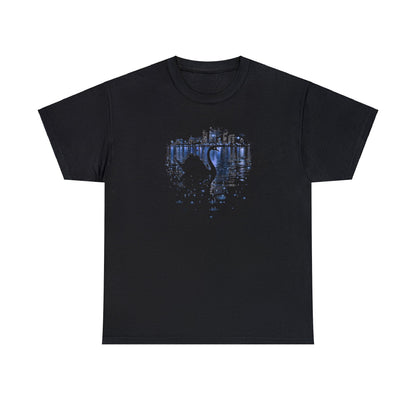 Midnight Glide: Black Swan Moonlit Waters Tee