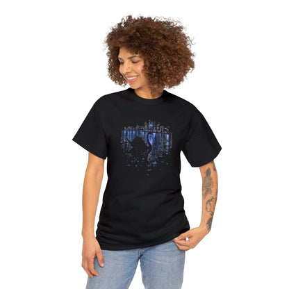 Midnight Glide: Black Swan Moonlit Waters Tee