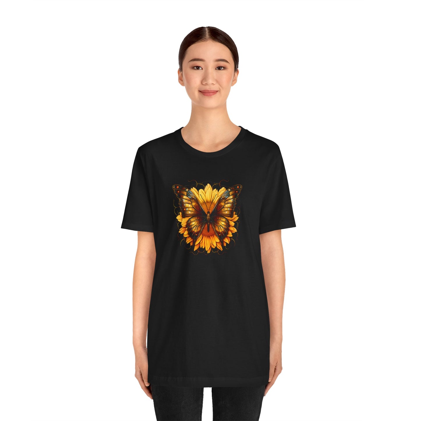 Golden Bliss and Sunny Blooms - Unisex Jersey Short Sleeve Tee