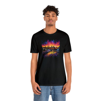 Downtown Sunset Unisex Jersey Short Sleeve Tee