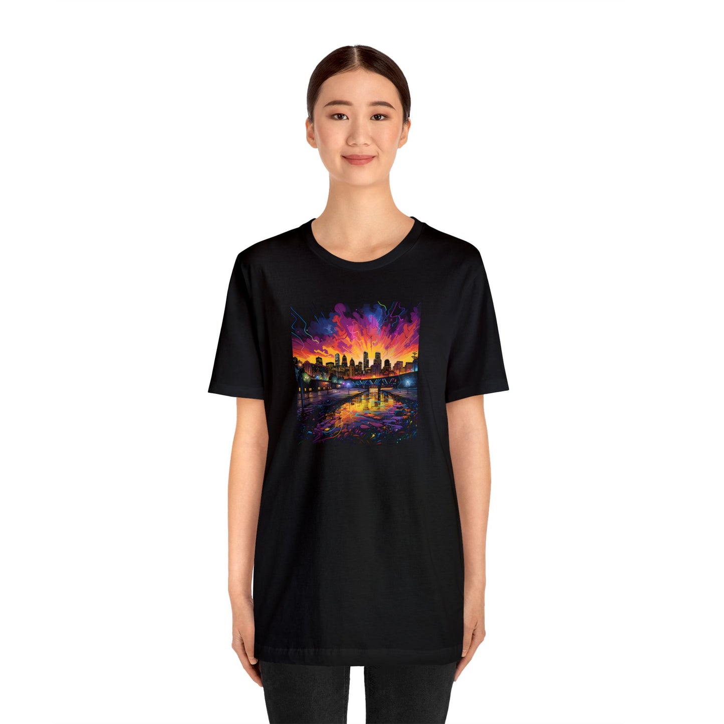 Downtown Sunset Unisex Jersey Short Sleeve Tee