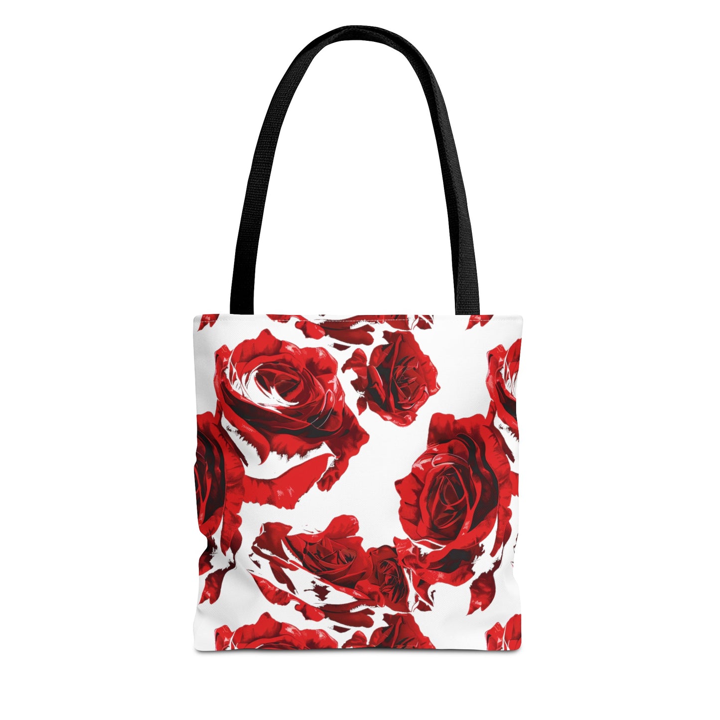 Rose Pattern Red Wine Tote Bag