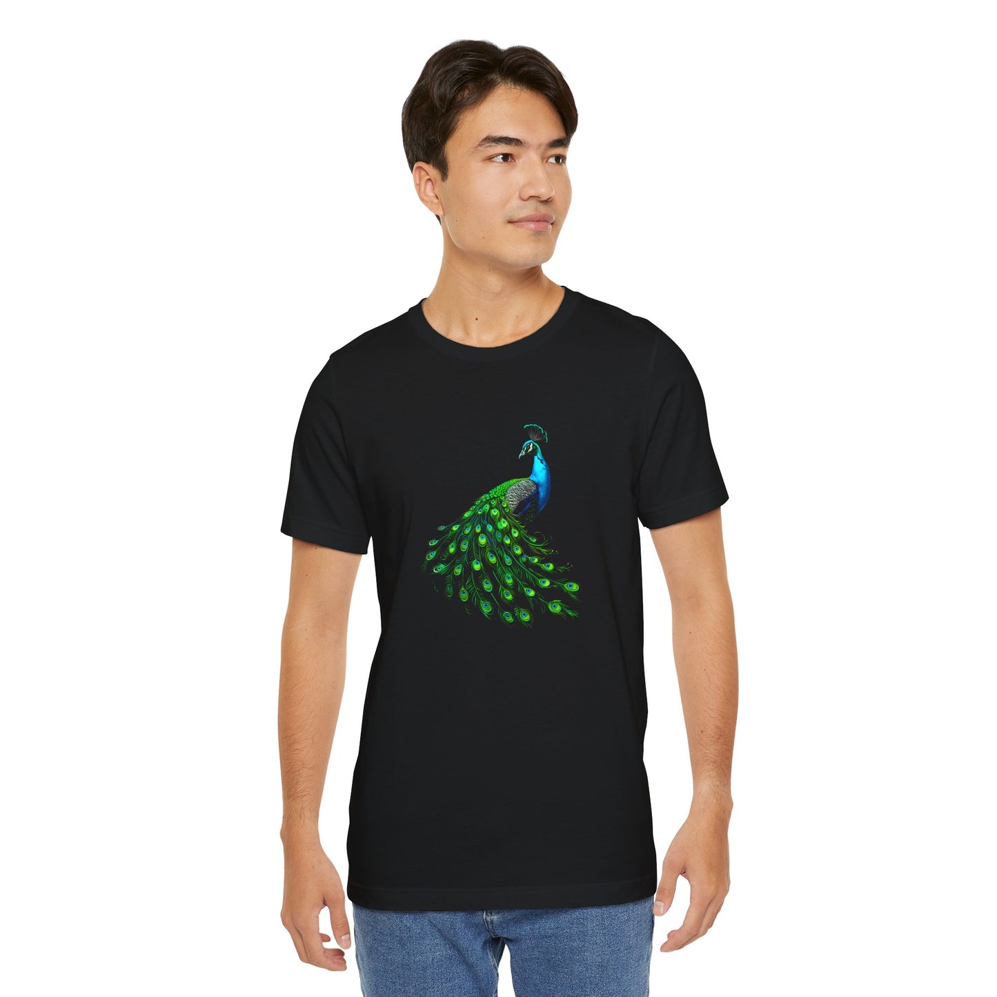 Exotic, Vibrant, Blissful,  - Peacock Tee