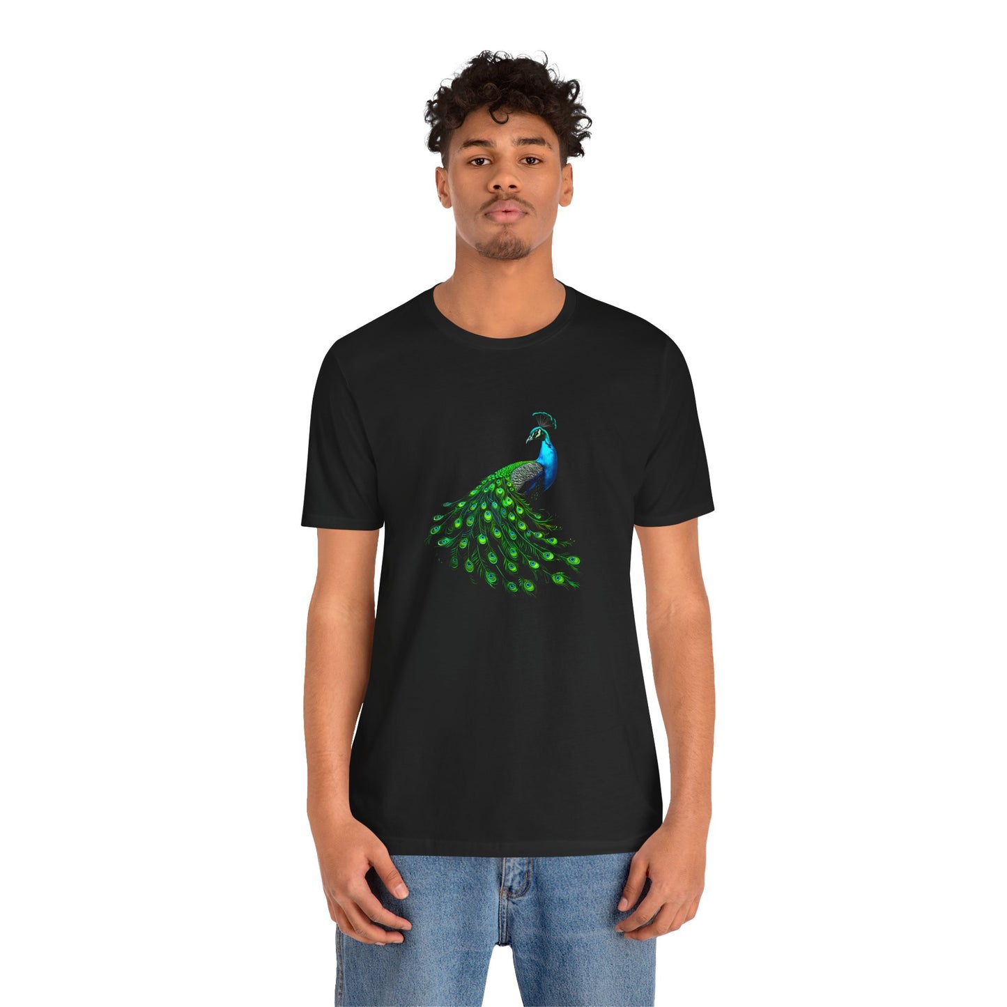 Exotic, Vibrant, Blissful,  - Peacock Tee