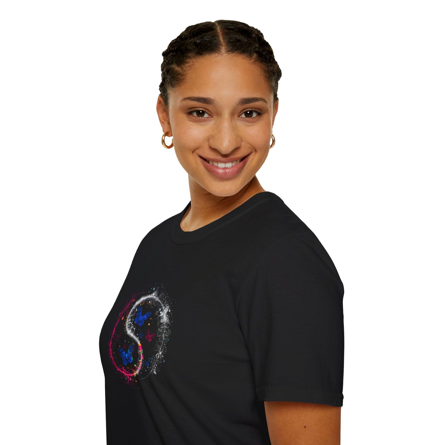 Balance in Motion: Firefly Yin Yang Symbol Tee