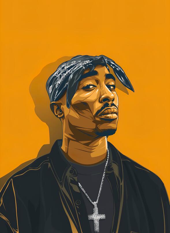 West Coast Hip Hop Tupac Decor