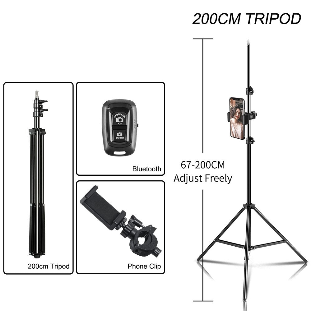 Bluetooth-compatible Light Stand Tripod