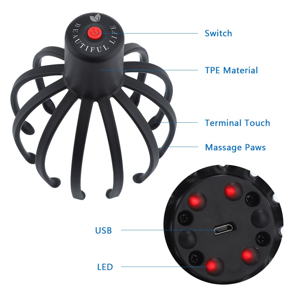 Electric Octopus Scalp Massager