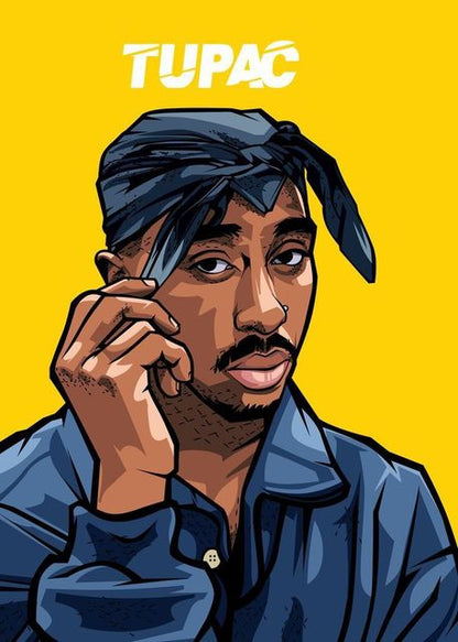 West Coast Hip Hop Tupac Decor