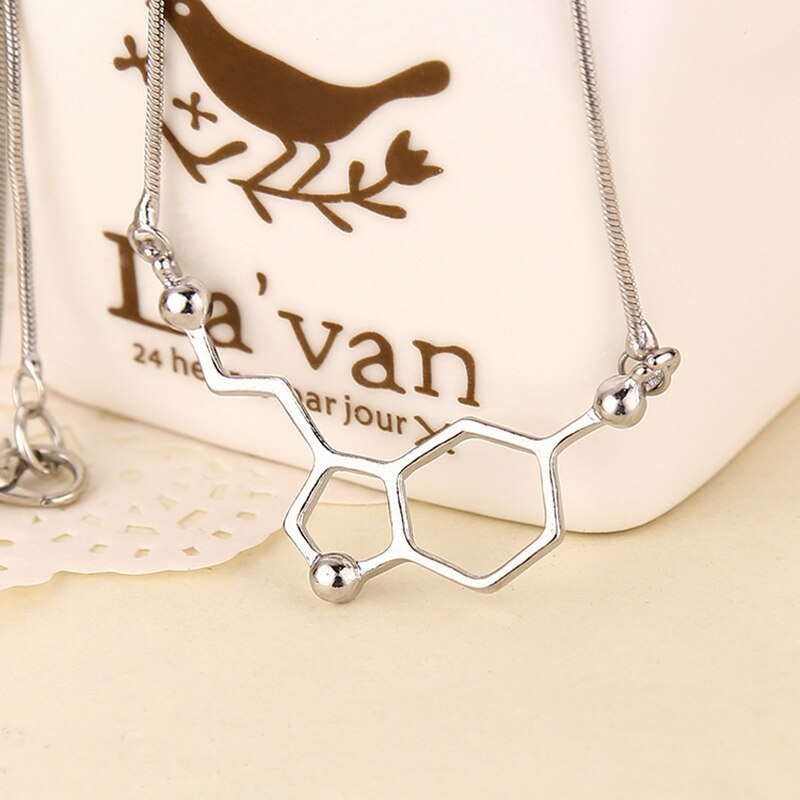 Serotonin Molecule Pendants Necklaces