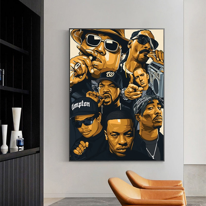 West Coast Hip Hop Tupac Decor