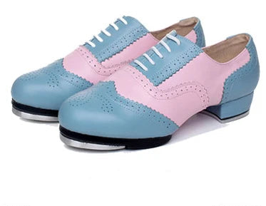 Tap Dance Shoes Color Matching Lace Breathable High Quality Aluminum Rubber Sole