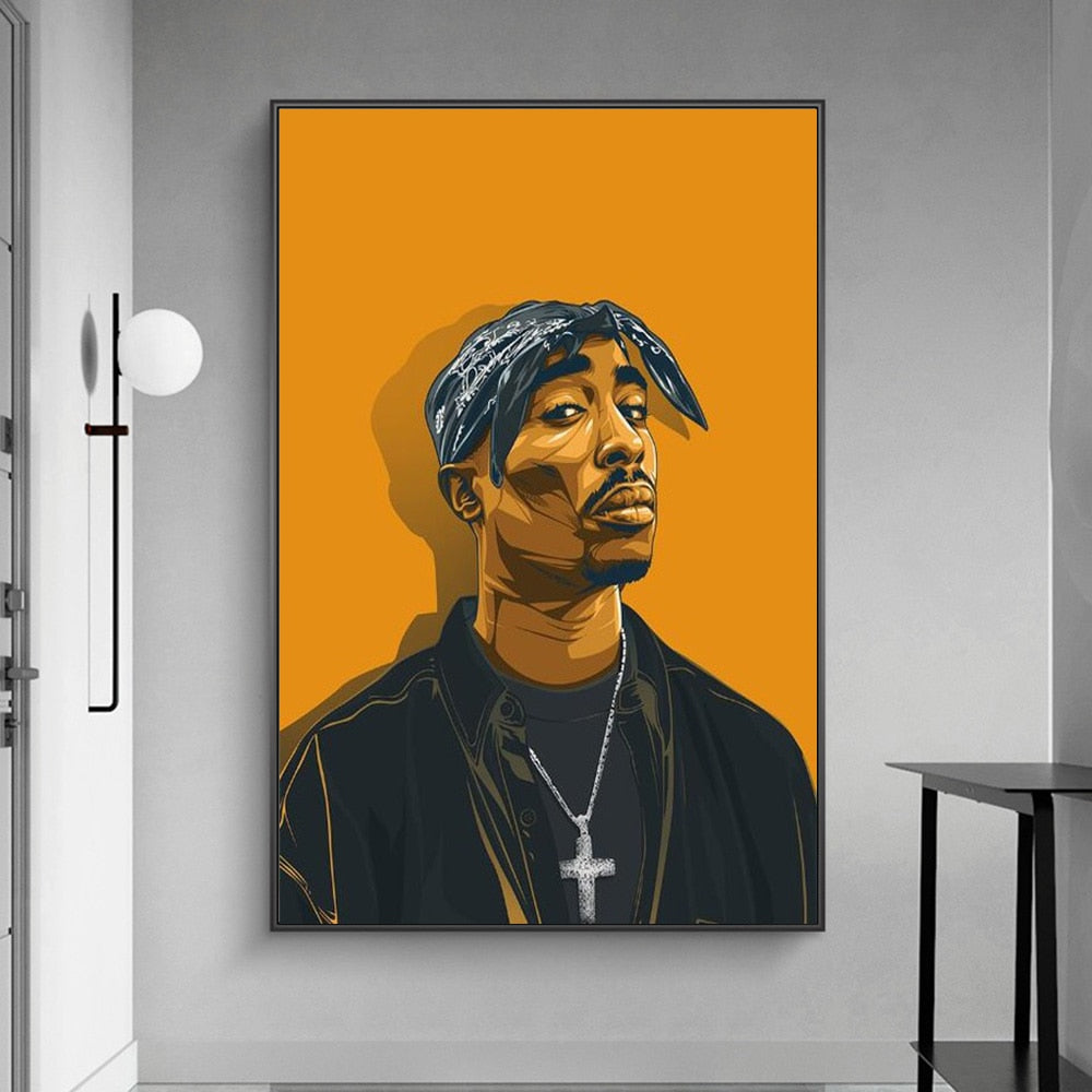 West Coast Hip Hop Tupac Decor