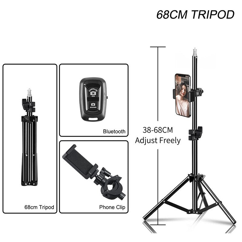 Bluetooth-compatible Light Stand Tripod