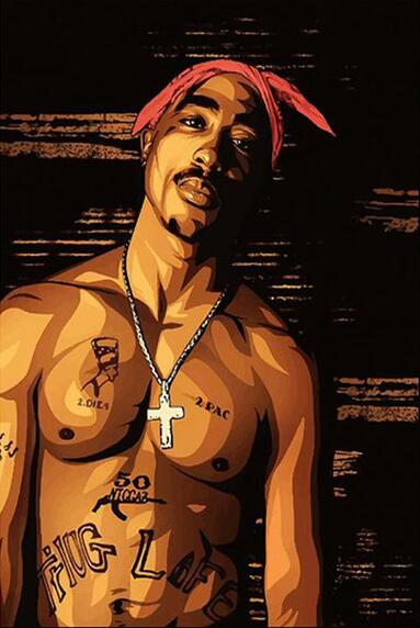 West Coast Hip Hop Tupac Decor