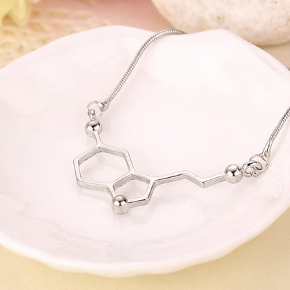 Serotonin Molecule Pendants Necklaces