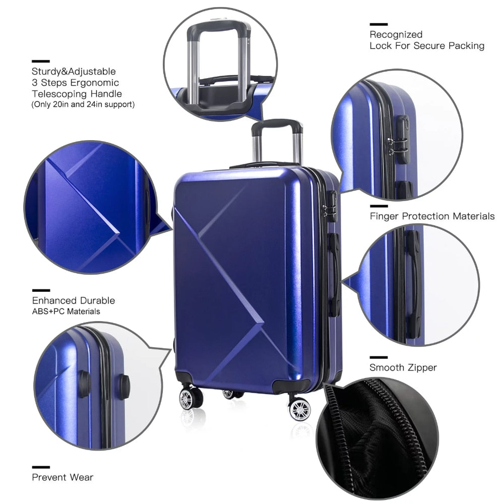 3 Piece Suitcase Luggage Set