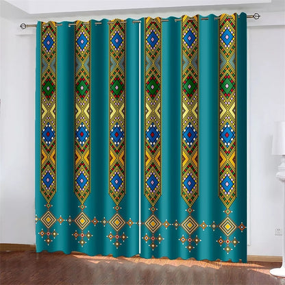 Traditional Pattern Design Window Curtains