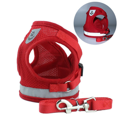 Reflective Safety Dog Harness and Leash Set