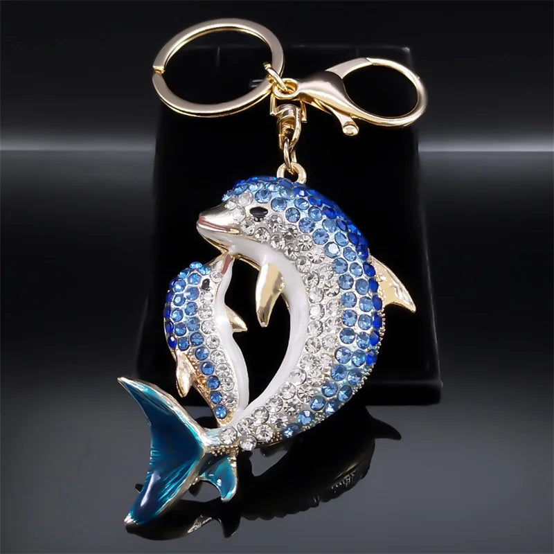 Dolphin Love Mom and Baby Keychains