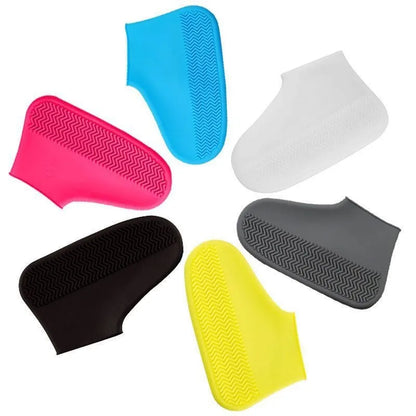 Waterproof Silicone Shoe Covers Non-Slip Rubber Overshoes For Rainy Days Reusable Boot Protectors S/M/L Wet Weather Accessories