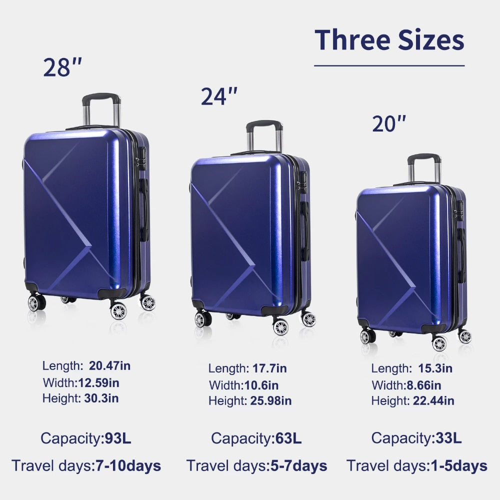 3 Piece Suitcase Luggage Set