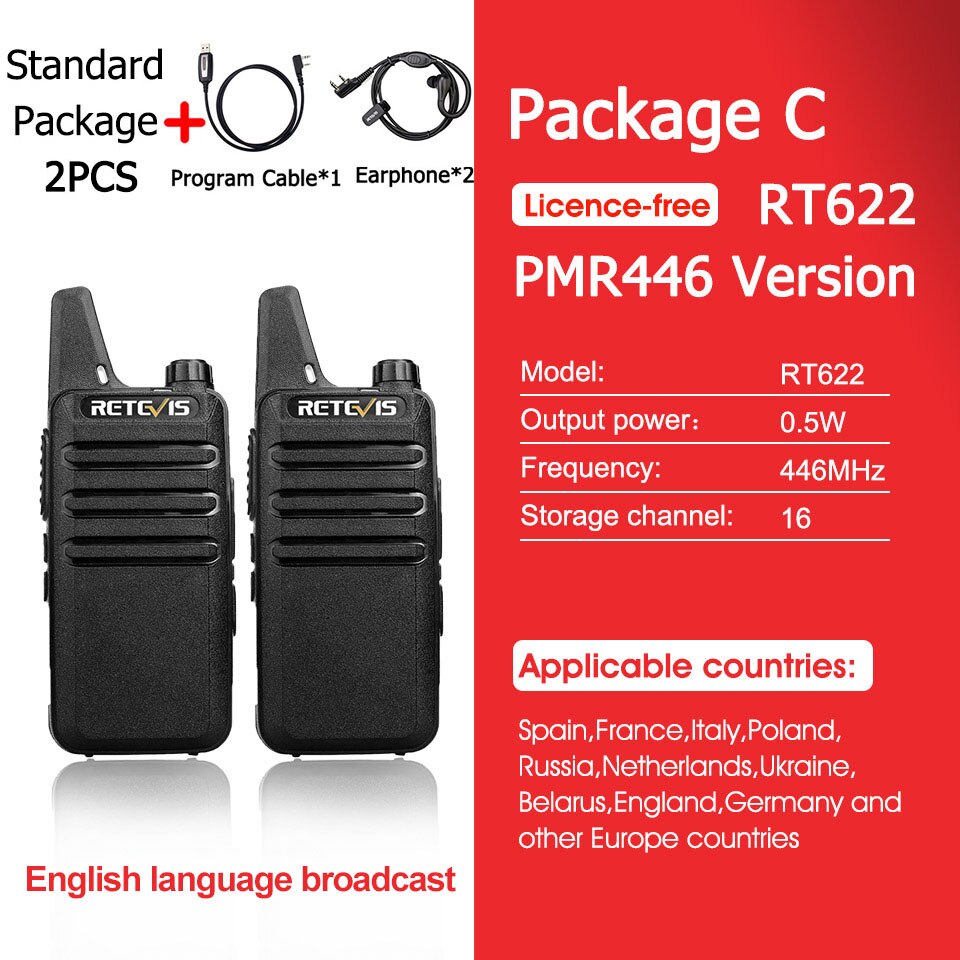 2 pcs Mini Walkie Talkie