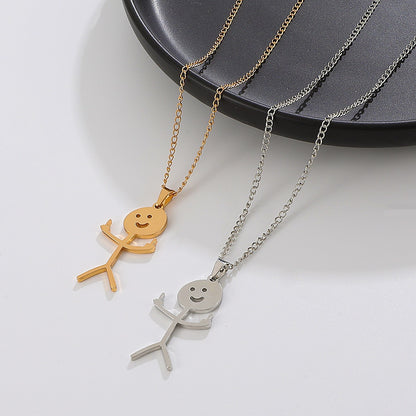 Stainless Steel Funny Vintage Necklace