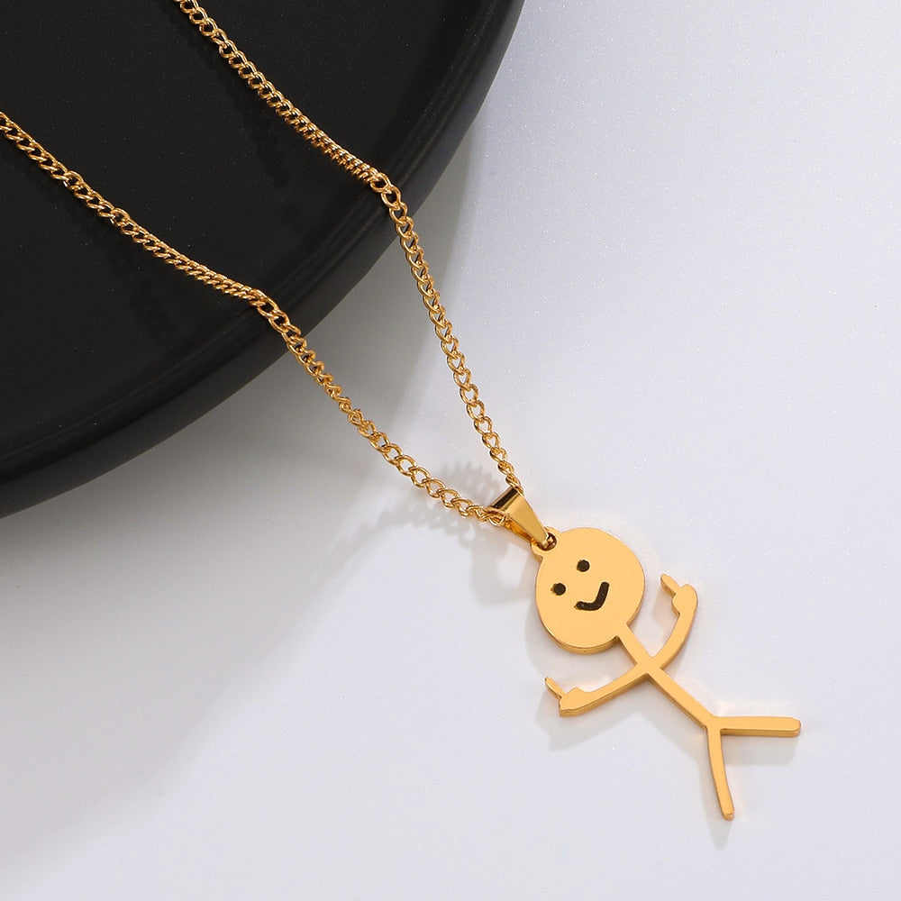 Stainless Steel Funny Vintage Necklace