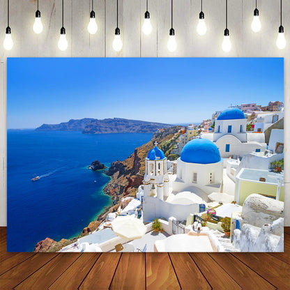 Santorini: Whitewashed Beauty & Endless Blue Bliss Wall Poster