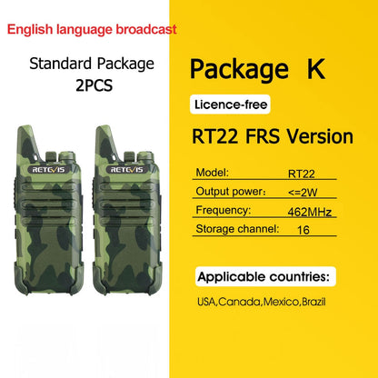 2 pcs Mini Walkie Talkie