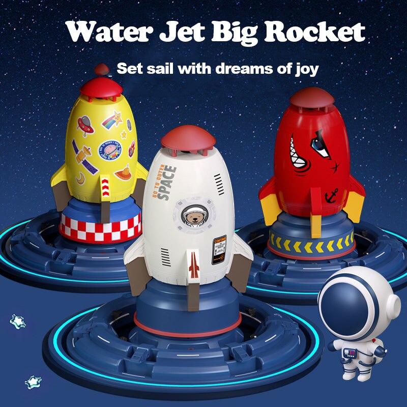 Water Spray Flying Rocket for Backyard Play