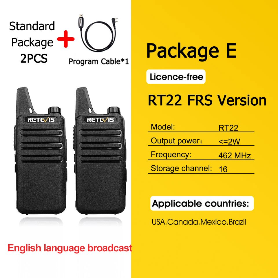 2 pcs Mini Walkie Talkie