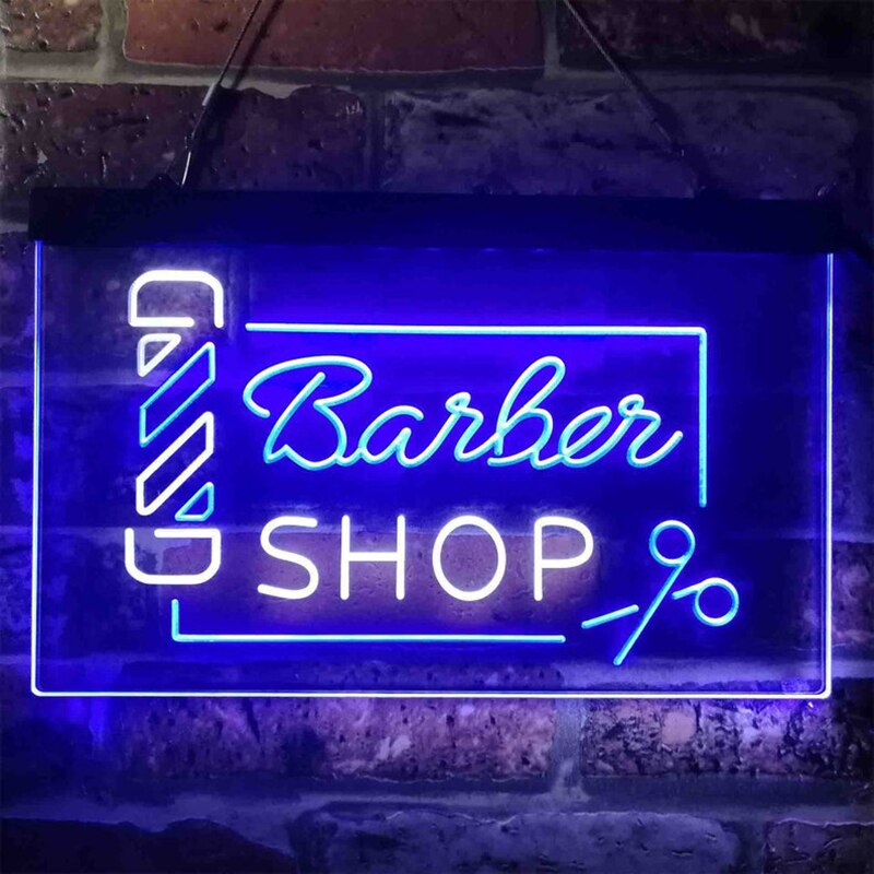 Neon Light Barber Shop Sign