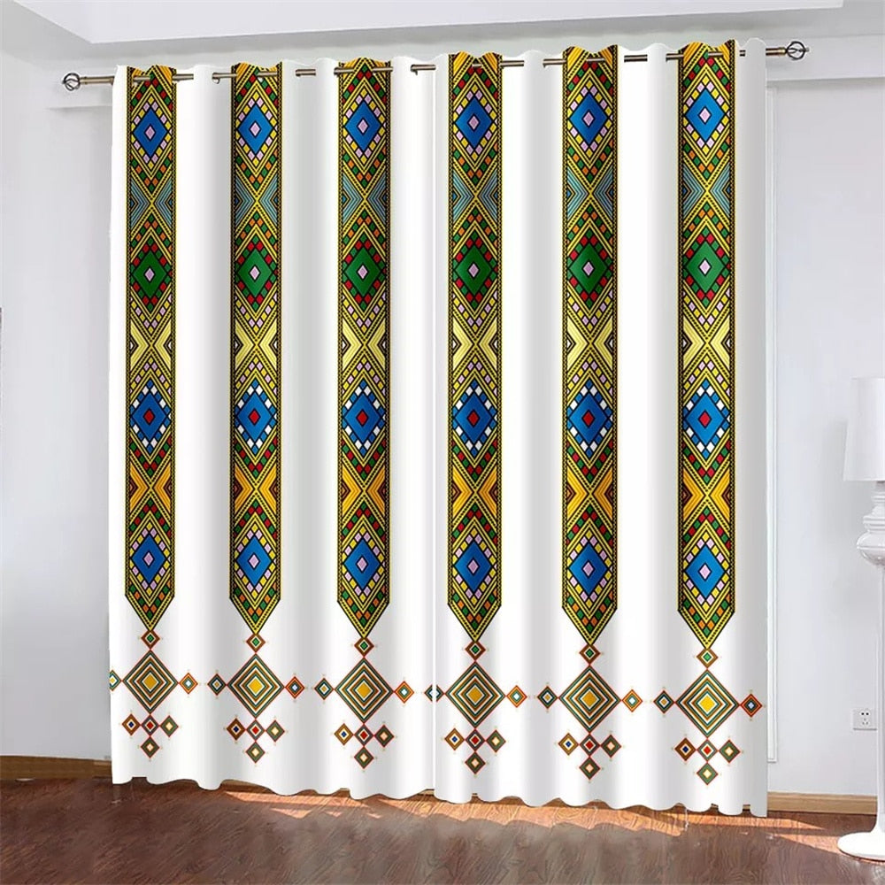 Traditional Pattern Design Window Curtains