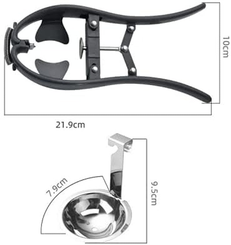 Egg opener with egg white separator