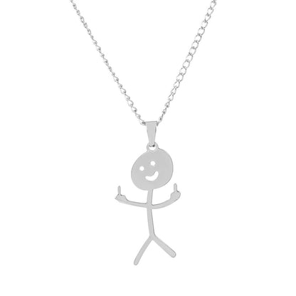 Stainless Steel Funny Vintage Necklace