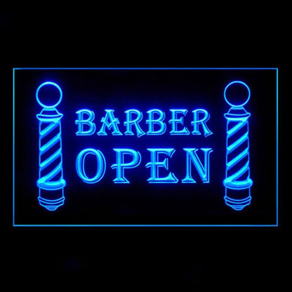 Neon Light Barber Shop Sign