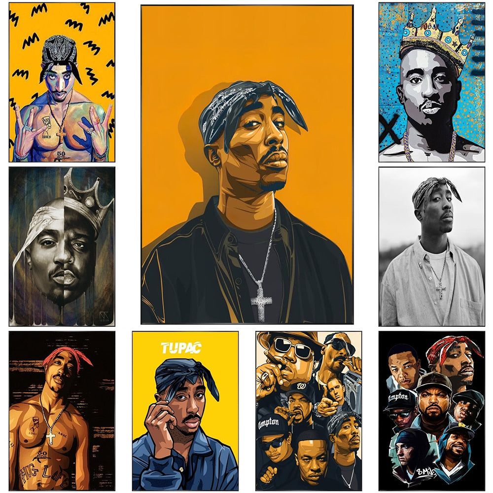 West Coast Hip Hop Tupac Decor