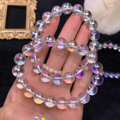 Natural Rainbow Quartz Clear Bracelet