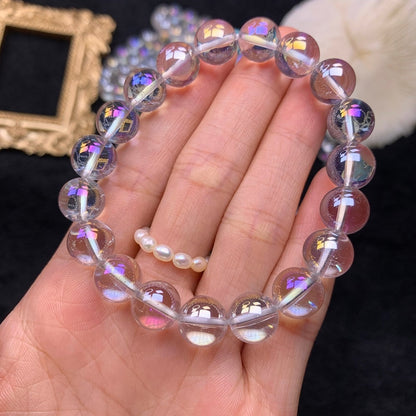 Natural Rainbow Quartz Clear Bracelet