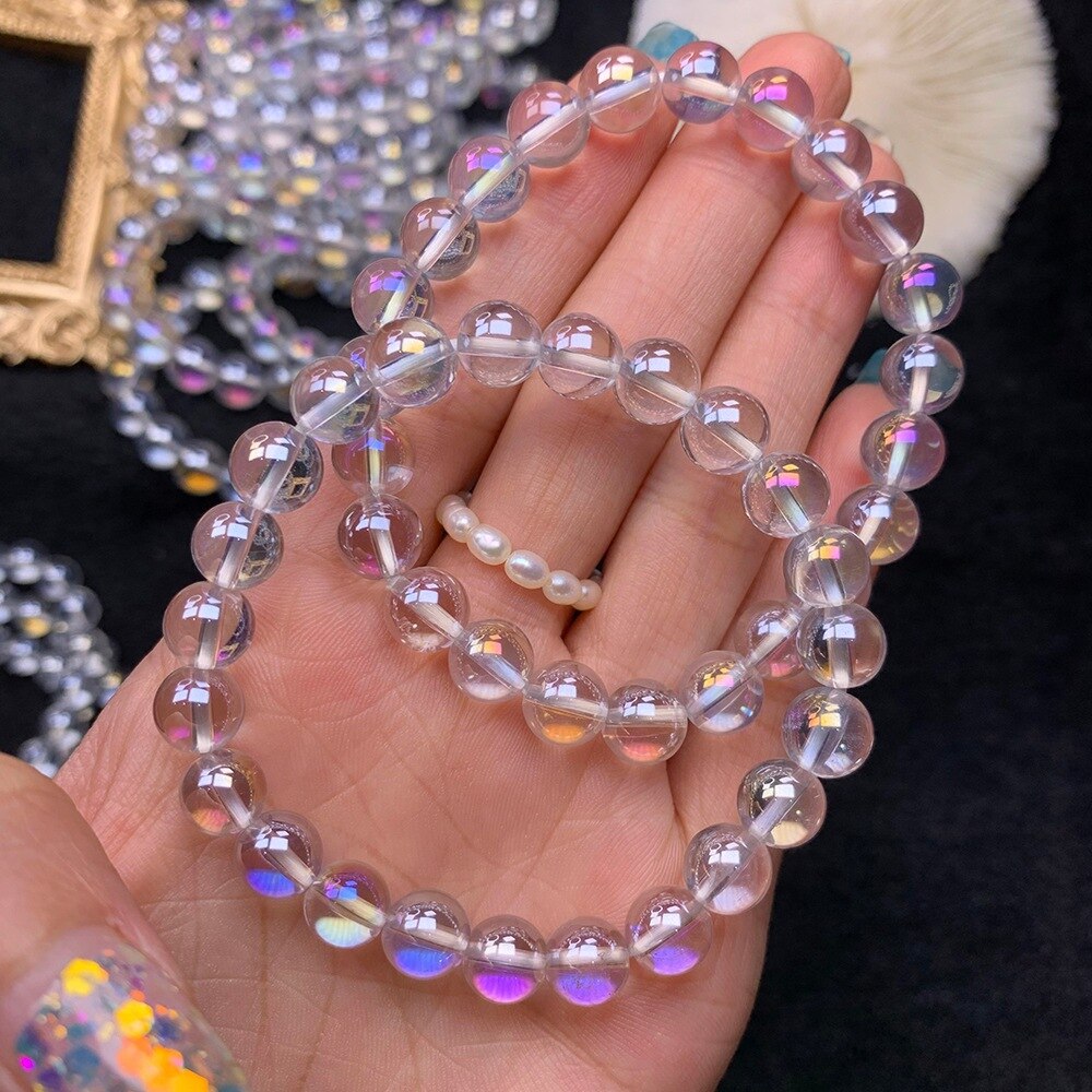 Natural Rainbow Quartz Clear Bracelet