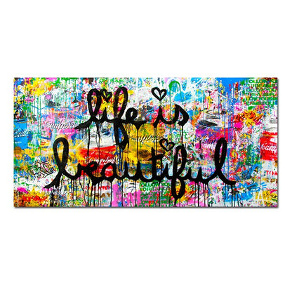 Life Is Beautiful Art Canvas Painting