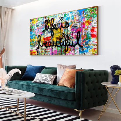 Life Is Beautiful Art Canvas Painting