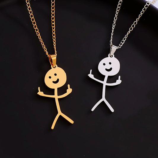 Stainless Steel Funny Vintage Necklace