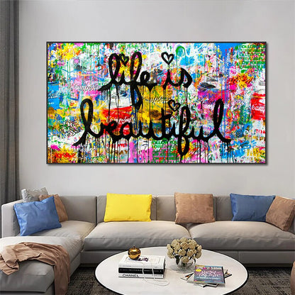 Life Is Beautiful Art Canvas Painting