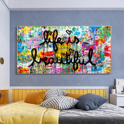 Life Is Beautiful Art Canvas Painting