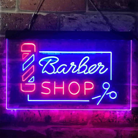 Neon Light Barber Shop Sign