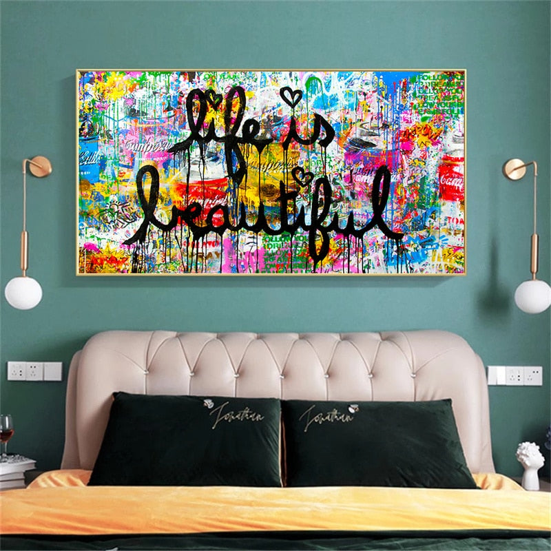 Life Is Beautiful Art Canvas Painting